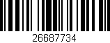 Código de barras (EAN, GTIN, SKU, ISBN): '26687734'