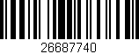 Código de barras (EAN, GTIN, SKU, ISBN): '26687740'
