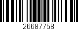 Código de barras (EAN, GTIN, SKU, ISBN): '26687758'