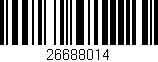 Código de barras (EAN, GTIN, SKU, ISBN): '26688014'