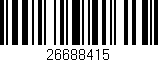 Código de barras (EAN, GTIN, SKU, ISBN): '26688415'