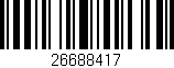 Código de barras (EAN, GTIN, SKU, ISBN): '26688417'