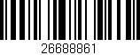 Código de barras (EAN, GTIN, SKU, ISBN): '26688861'