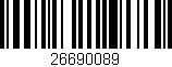 Código de barras (EAN, GTIN, SKU, ISBN): '26690089'