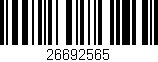 Código de barras (EAN, GTIN, SKU, ISBN): '26692565'