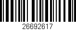 Código de barras (EAN, GTIN, SKU, ISBN): '26692617'