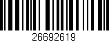 Código de barras (EAN, GTIN, SKU, ISBN): '26692619'