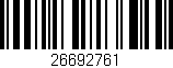 Código de barras (EAN, GTIN, SKU, ISBN): '26692761'