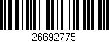 Código de barras (EAN, GTIN, SKU, ISBN): '26692775'