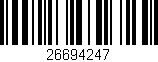 Código de barras (EAN, GTIN, SKU, ISBN): '26694247'