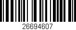 Código de barras (EAN, GTIN, SKU, ISBN): '26694607'