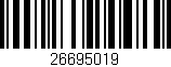 Código de barras (EAN, GTIN, SKU, ISBN): '26695019'