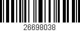 Código de barras (EAN, GTIN, SKU, ISBN): '26698038'