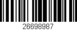 Código de barras (EAN, GTIN, SKU, ISBN): '26698987'