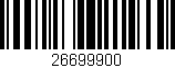 Código de barras (EAN, GTIN, SKU, ISBN): '26699900'