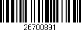 Código de barras (EAN, GTIN, SKU, ISBN): '26700891'