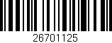 Código de barras (EAN, GTIN, SKU, ISBN): '26701125'