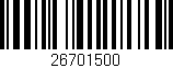 Código de barras (EAN, GTIN, SKU, ISBN): '26701500'