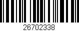 Código de barras (EAN, GTIN, SKU, ISBN): '26702338'