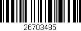 Código de barras (EAN, GTIN, SKU, ISBN): '26703485'