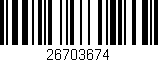 Código de barras (EAN, GTIN, SKU, ISBN): '26703674'