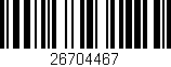 Código de barras (EAN, GTIN, SKU, ISBN): '26704467'
