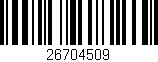 Código de barras (EAN, GTIN, SKU, ISBN): '26704509'