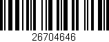 Código de barras (EAN, GTIN, SKU, ISBN): '26704646'
