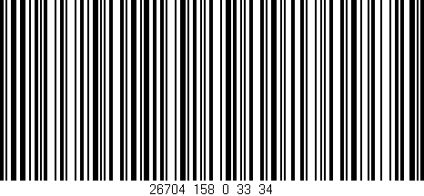 Código de barras (EAN, GTIN, SKU, ISBN): '26704_158_0_33/34'