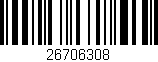 Código de barras (EAN, GTIN, SKU, ISBN): '26706308'