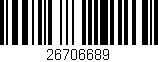 Código de barras (EAN, GTIN, SKU, ISBN): '26706689'