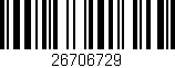 Código de barras (EAN, GTIN, SKU, ISBN): '26706729'