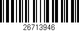 Código de barras (EAN, GTIN, SKU, ISBN): '26713946'