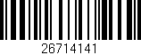 Código de barras (EAN, GTIN, SKU, ISBN): '26714141'