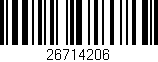 Código de barras (EAN, GTIN, SKU, ISBN): '26714206'