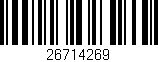 Código de barras (EAN, GTIN, SKU, ISBN): '26714269'