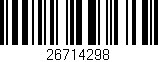 Código de barras (EAN, GTIN, SKU, ISBN): '26714298'