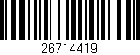 Código de barras (EAN, GTIN, SKU, ISBN): '26714419'