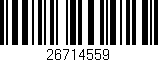 Código de barras (EAN, GTIN, SKU, ISBN): '26714559'