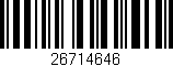 Código de barras (EAN, GTIN, SKU, ISBN): '26714646'