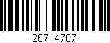 Código de barras (EAN, GTIN, SKU, ISBN): '26714707'