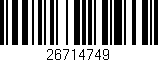 Código de barras (EAN, GTIN, SKU, ISBN): '26714749'