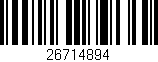 Código de barras (EAN, GTIN, SKU, ISBN): '26714894'