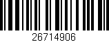 Código de barras (EAN, GTIN, SKU, ISBN): '26714906'