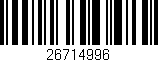 Código de barras (EAN, GTIN, SKU, ISBN): '26714996'