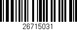 Código de barras (EAN, GTIN, SKU, ISBN): '26715031'