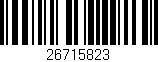 Código de barras (EAN, GTIN, SKU, ISBN): '26715823'