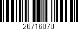 Código de barras (EAN, GTIN, SKU, ISBN): '26716070'
