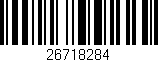 Código de barras (EAN, GTIN, SKU, ISBN): '26718284'