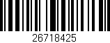 Código de barras (EAN, GTIN, SKU, ISBN): '26718425'